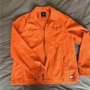 Women’s Superdry corduroy jacket in orangege. Size XL